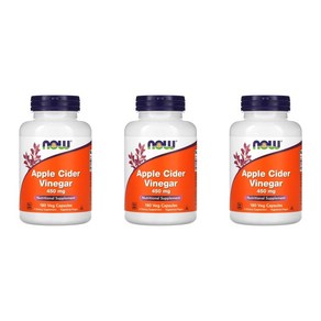 Now Foods 애플 사이다 비니거 450mg 캡슐, 180정, 3개