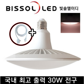 빛솔LED 30w LED식물등 조명 전구 UFO 재배기등 PU102(백색광+3m백색전선)