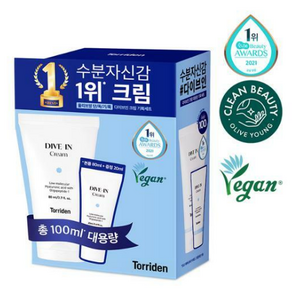 토리든 다이브인 저분자 히알루론산 크림 80ml 기획 (크림 20ml 증정), 1세트