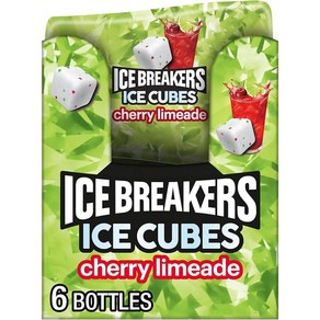 ICE BREAKERS Ice Cubes 딸기 레모네이드 무설탕 츄잉껌 병 91.9g(3.25oz) (6개 40개), 1개