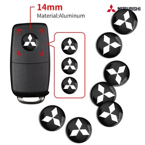 미쓰비시 ASX 랜서 L200 파제로 스포츠 어트랙션 미라지 이클립스용 원격 자동차 키 스티커 엠블럼 로고 액세서리, [01] Fo Mitsubishi-2개