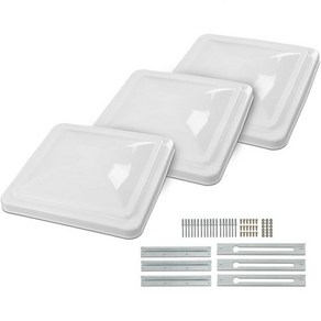 PIT66 루프 벤트 커버 14인치 x 교체 캠퍼 RV 트레일러 벤트라인 1 PC 흰색, Upgade White, 3 PC