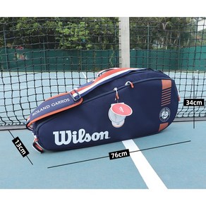 Wilson 윌슨 테니스 가방 백팩 배낭 다용도 전문 테니스 라켓 싱글 숄더백 가방 블루단품 3pcs/6pcs, 6개