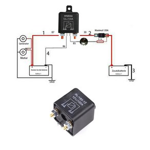 락모터스 릴레이 100A 120A 12V 대용량 파워릴레이 보조배터리 방전방지 콤프레셔, 1개