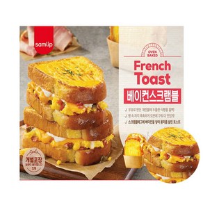 삼립 베이컨 스크램블 프렌치 토스트 495g / 냉동 샌드위치, 1개