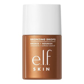 E.l.f. SKIN 브론징 드롭 얼굴 및 피부를 위한 리퀴드 브론저 햇볕에 키스한 글로우 만들기 비타민 E 함유 비건 크루얼티 프리 로즈 골드 478439, 1개