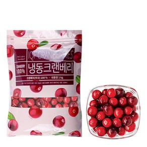 [딜라잇가든]냉동 크랜베리 1kg x 3팩, 3개