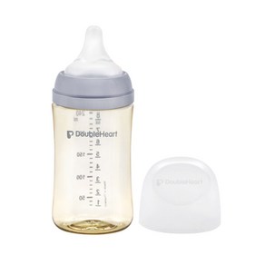 더블하트 모유실감 3세대 PPSU 모먼트 단품 240ml 새벽그레이 (M젖꼭지포함), 그레이, 3개