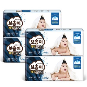 보솜이 메가드라이 팬티형 기저귀 남아용, 특대형(XL), 104매