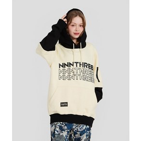 2324 NNN - Skull Layeed style - HOOD - 블랙+아이보리