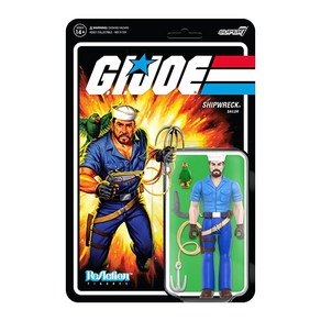 Supe7 G.I. Joe Cove Gil - 9.5cm(3.75인치) G.I. Joe 액션 피규어 액세서리 클래식 만화 수집품 및 레트로 장난감 포함, 난파선