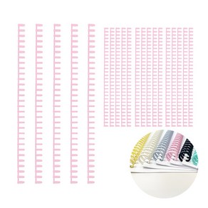 국산 루즈리프 바인더링 루즈링 10mm 12mm 14mm 16mm 30공 셀프제본 20개, 핑크