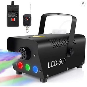 연무기 무대 LED 스모크 머신 다채로운 스프레이 장비 8PCS RGB 3IN1 스테이지 500W, C04-영국 플러그, T02-Black