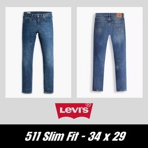 [Levi's] Men's 511 Slim Fit Jeans - 34x29 Blue Wash
