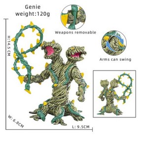 해양 녹색 게 몬스터 문어 신화 동물 액션 피규어 아이스 트롤 워크래프트 전사 무기 PVC 장난감 어린이 선물, 1개