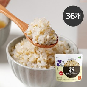 한채원 밥대신 43 칼로리 100g당 39kcal 현미 곤약 즉석밥 저칼로리 저당 곤약밥, 36개, 110g