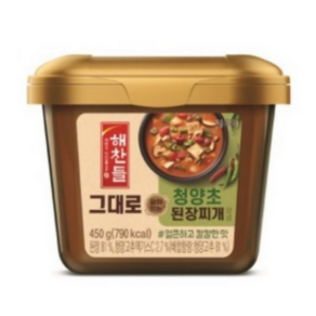 해찬들 그대로 끓여먹는 청양초 된장찌개양념, 450g, 3개