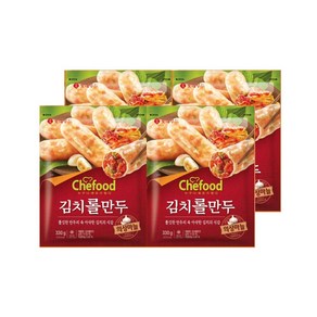 롯데푸드 Chefood 의성마늘 김치롤만두 330g, 4개