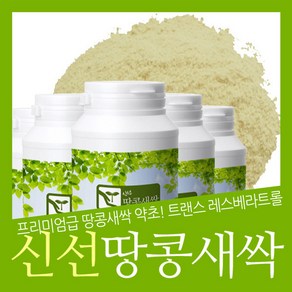 프리미엄급 신선땅콩새싹 분말 110g 땅콩새싹차350회분 국산100% 트랜스 레스베라트롤 전립선 갱년기 고혈압 당뇨 소변OK 천연 레스베라트롤 닥터푸드, 5개