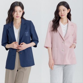 [지센] 여성 싱글버튼 테일러드 7부자켓 (색상2종) LFJKP402