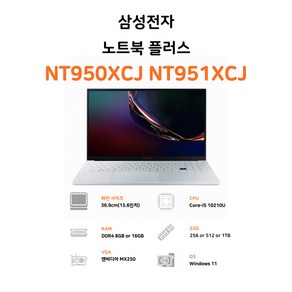 삼성 갤럭시북 이온 NT951XCJ 10세대 15인치 인텔 i5-10210U/16G/512GGB/Win 11Po, 아우라 실버, NT551XCJ, 512GB, 16GB, WIN11 Po