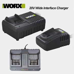 전동 드릴 WORX 20V 배터리 충전기 와이드 인터페이스 고속 충전 WA3924 WA3927 WA3922 전자 액세서리 공구