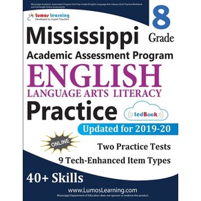 Mississippi Academic Assessment Program Test Prep: Grade 8 English Language Arts Literacy (ELA) Prac... Paperback