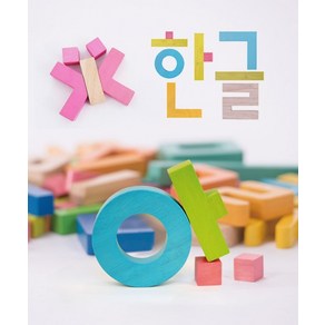 (다르담) 영유아 원목교구 한글 블록 자가 48PCS, 혼합색상, 1개