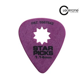 Cleatone 기타피크 1.14mm StaPick Puple, 1개