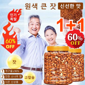 1+1 백년 수령 홍송 잣 솔방울 잣 유기농잣 견과류선물세트, 250g*6, 2개, 250g