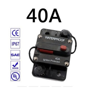 서킷브레이커 브랜드 30a 40a 50a 60a 70a 80a 100a 120a 150a 200a 250a 300a amp 회로 차단기 퓨즈 리셋 12-48v dc 자동차 보트, 어두운 회색, 1개