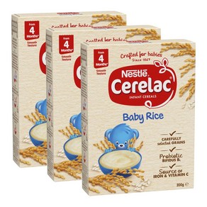 Ceelac 세레락 유아 쌀 이유식 4개월부터 Nestle Baby Rice Ceeal, 200g, 3개