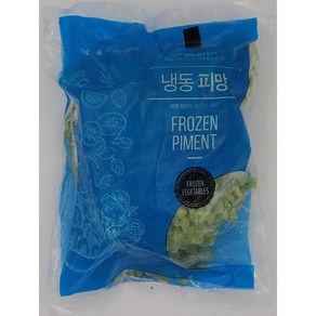 [얌얌마켓] 냉동 청피망 다이스컷 1kg (아이스박스 포함), 1개