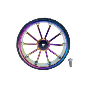 Litepo BMX 자전거 푸싱 이지 휠 대형 100mm 직경 연장 로드 브롬톤 자전거용 이지휠 합금, [07] 2pcs coloful, 2개
