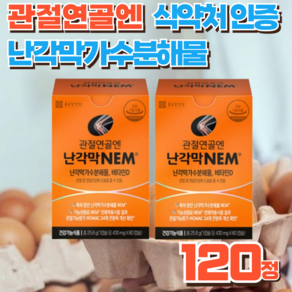 건강지음 난각막 가수분해물 NEM 관절 연골 난각막 골드 식약처인증 (옵션), 1개, 120정