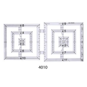 아크릴 패치워크 눈금자 템플릿 퀼팅 도구 바느질 측정용 공예, 1개, 2.5