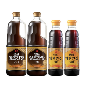 샘표 양조간장701 1.7L x 2개 + 양조간장 501 500ml x 2개, 1개