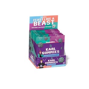 칼 구미 사우어 캔디 신맛 Kal Gummy Feastables MBeast 블루 라즈베리 50g x 8팩