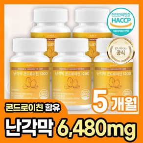 난각막 콘드로이친 1200 HACCP 인증 가수분해물 소연골 엘라스틴, 5개, 60정