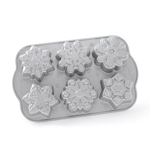 노르딕웨어 눈꽃 미니 케이크 팬 FROZEN SNOWFLAKE CAKELET PAN, [89648] 눈꽃 미니 케이크 팬, 1개