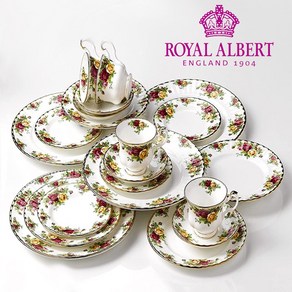 Royal Albert 로얄알버트 Old Country Roses 디너 접시세트 20개 세트 IOLCOR00840 White 본 차이나