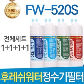 후레쉬워터 심비 FW-520S 고품질 정수기 필터 호환 전체세트, 선택05_11인치 양방향 전체(1+1+1+1=4개), 1개