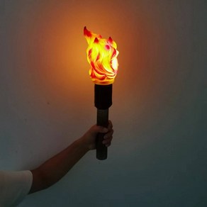 성화봉송 모형 LED 화염 불꽃램프 장식소품 휴대용, 48cm (배터리 버전)