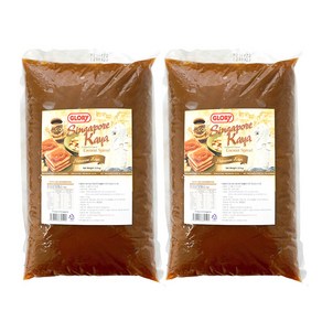 GLORY 프리미엄 싱가포르 카야잼 허니 브라운 2.5kg 대용량 2팩 총 5kg