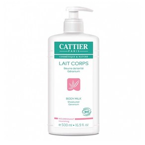 CATTIER 까띠에 시어 버터 제라늄 너리싱 바디 밀크 500ml 코스메틱 하이드레이션 Body Milk, 1개