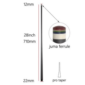 롱고니카본상대 당구큐대 카본큐대 탄소 당구 큐 샤프트 주마 페룰 포함 스틱 스누커 놀이 브레이크 타코 빌라 풀 섬유, 1개, 125) 12-22-710 po - VP2
