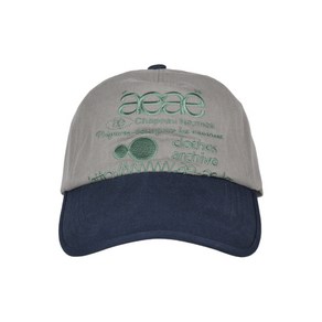 에이이에이이 AEAE WEB LOGO 5 PANNEL BALL CAP - [GREY/NAVY]