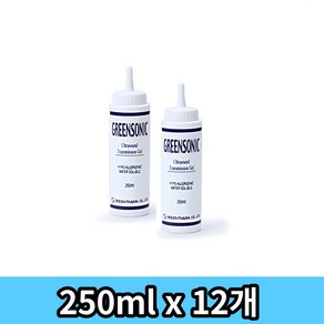 내과 병원 복부 초음파젤 투명 250ml 12통 의료용 물리치료 바르는 병원용, 12개