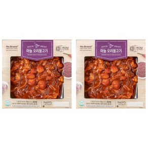 노브랜드 간편하게 즐기는 고소한 마늘 오리불고기 (300g/팩) 냉동, 300g, 2개