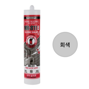 모아실 회색 실리콘 실란트 걸레받이 보일러 히터 연통 자동차 엔진 실리콘 MR-811 GRAY, 1개